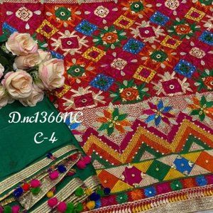 Unstich phulkari suits